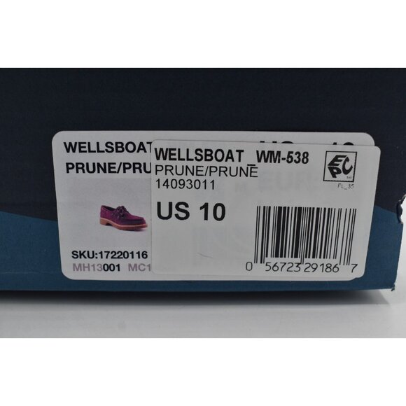 Sperry Womens Size 10 Wells Purple Leather Nubuck Slip On Boat Shoes - Picture 13 of 13